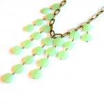 Mint Green Sea Glass Beaded Necklace