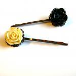 Flower Bobby Pins - Set Of Two