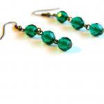 Emerald Green Dangle Earrings
