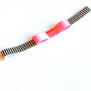 Pink Ribbon Chevron Headband