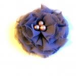Lavender Chiffon Fabric Flower Pin