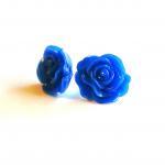 Colorful Rose Flower Stud Earrings Set