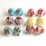 Fabric And Lace Stud Earrings Set - Make Your Own