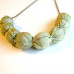 Versatile Golden Tan Fabric Necklace -