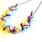 Purple Ribbon Candy Necklace
